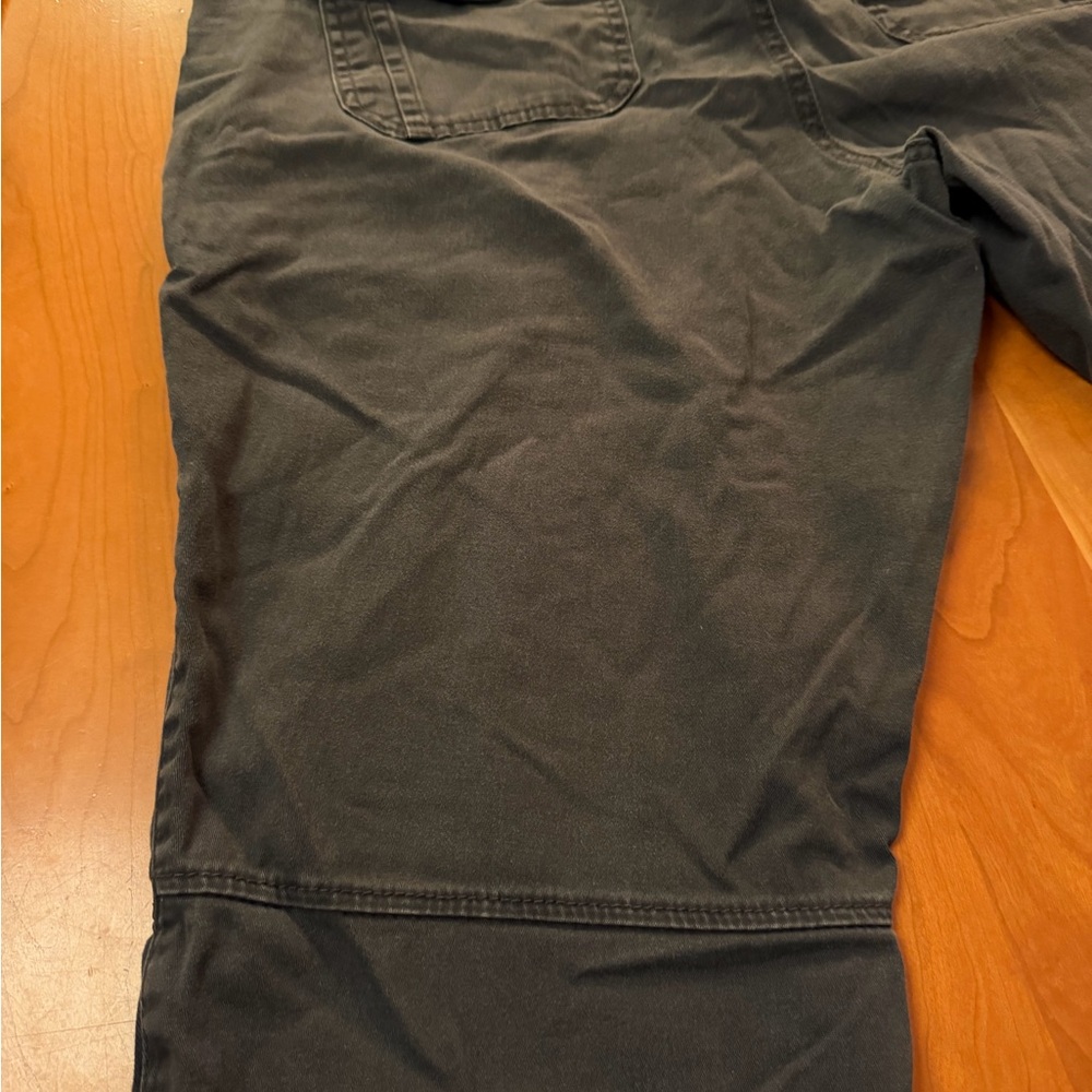 Supplies by Unionbay Skinny Cargo Pants 16 33W Charcoal Gray Zip Pocket Stretch - Picture 15 of 15